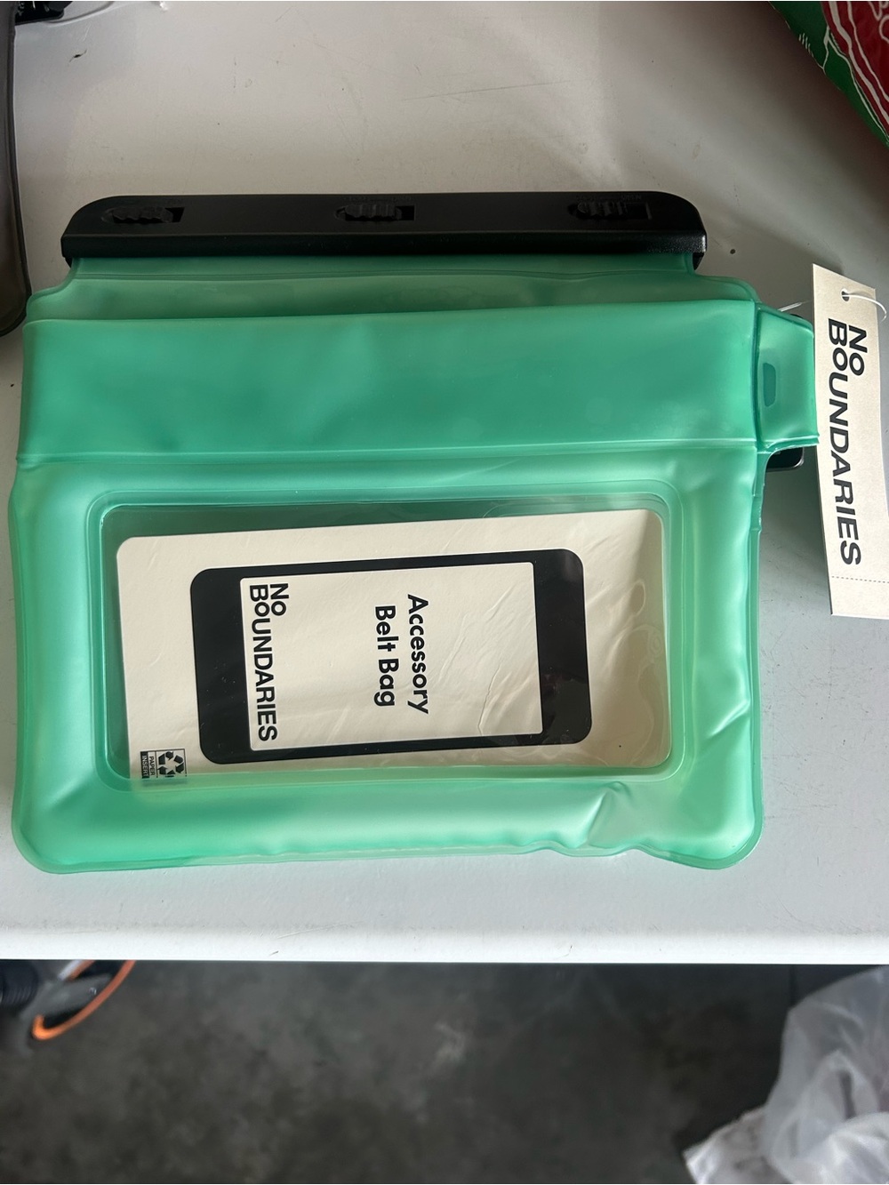 No Boundaries Mint Green Waterproof Accessory Belt Bag